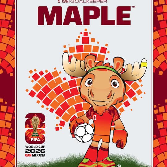 Frameworth 16" x 20" FIFA World Cup 2026 Canada Mascot Maple the Moose Plaque Wall Decor
